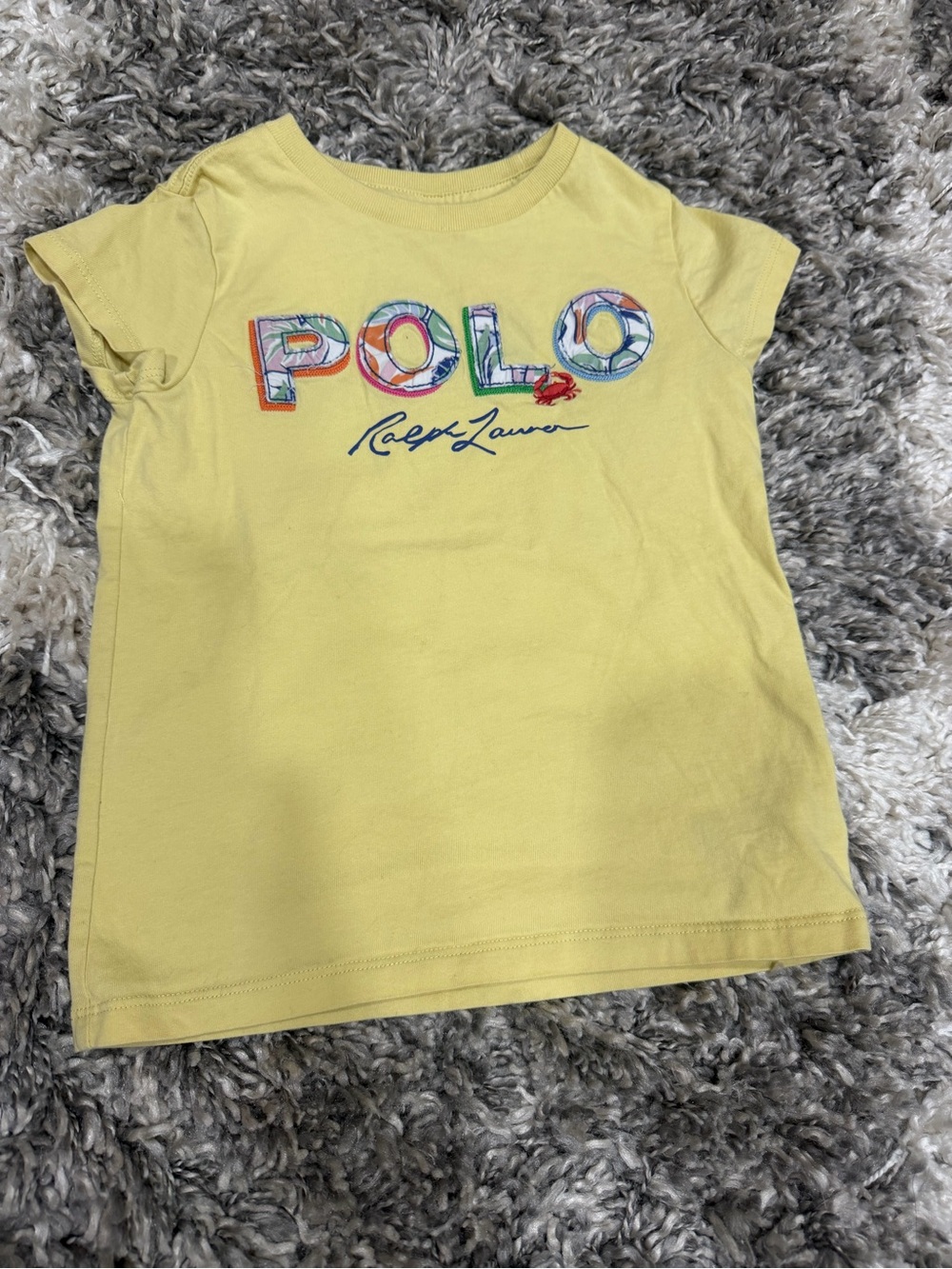 Ralph Lauren Kids Yellow POLO Graphic Short Sleeve Tee